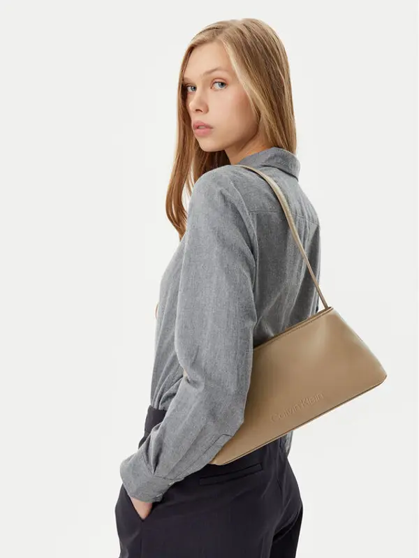 Calvin Klein Calvin Klein Torbica Embossed Logo Shoulder Bag K60K612550 Bež