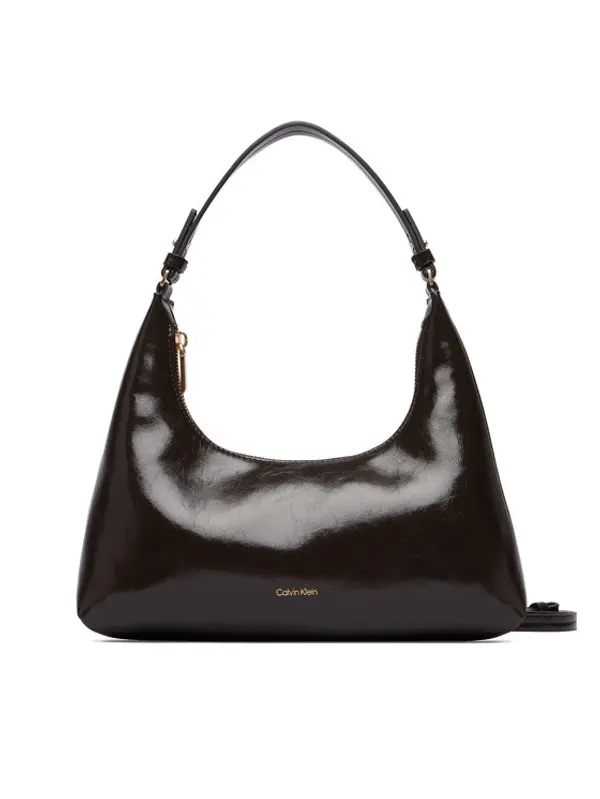 Calvin Klein Calvin Klein Torbica Foil Logo Glossy Conv Shoulder B LV04F3737G Smeđa