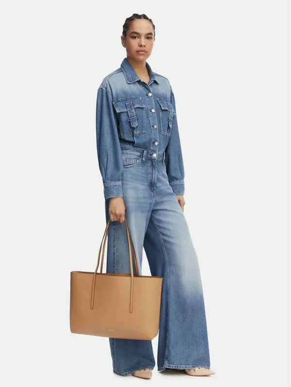 Calvin Klein Calvin Klein Torbica Foil Logo Tote LV04F3274G Bež