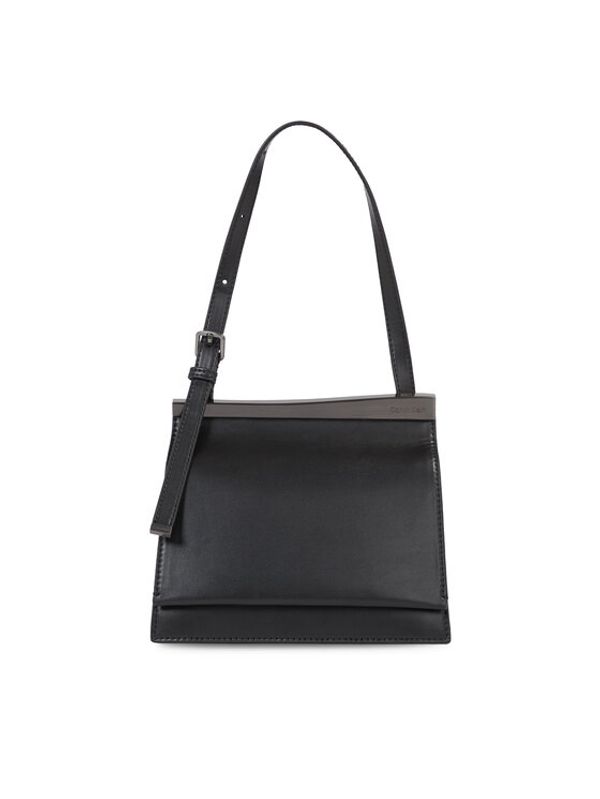 Calvin Klein Calvin Klein Torbica Metal Edge Shldr Bag Sm W/ Flap K60K611172 Crna