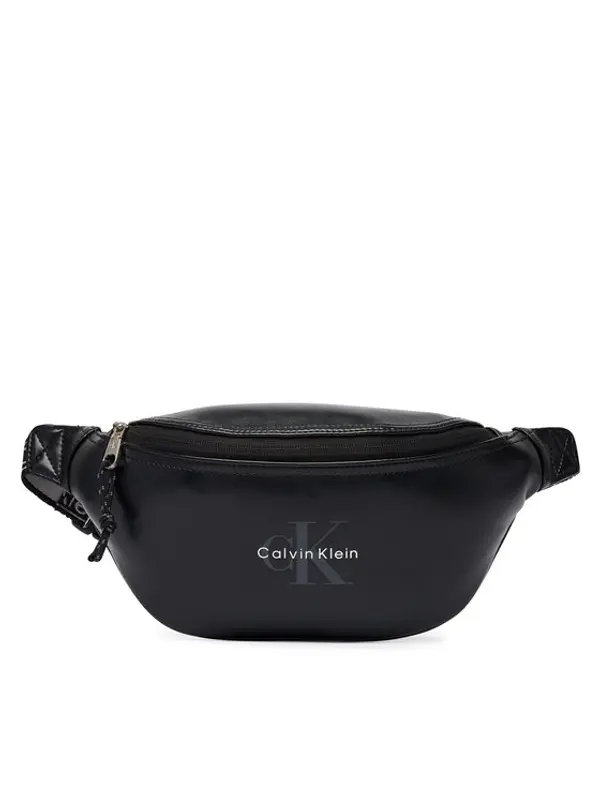 Calvin Klein Calvin Klein Torbica oko struka﻿ Bold Logo Webbing Waistbag LV04D3630G Crna