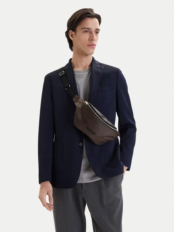 Calvin Klein Calvin Klein Torbica oko struka﻿ Emblem Aop Coated Waistbag LV04D3135G Smeđa