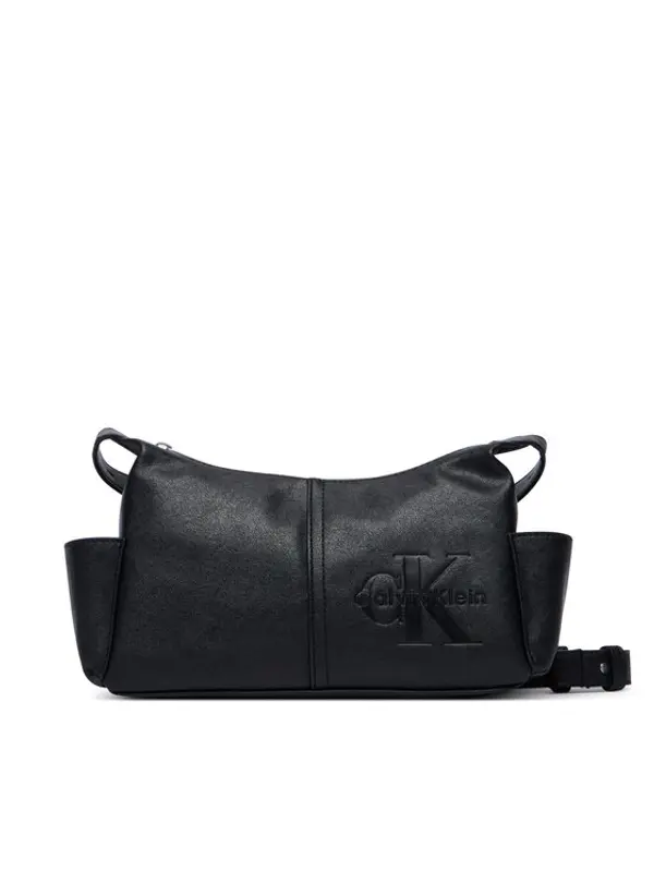 Calvin Klein Calvin Klein Torbica Pockets Monologo Crossbody LV04F3687G Crna