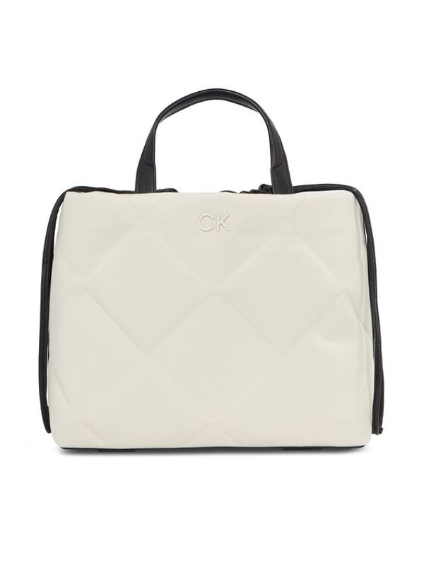 Calvin Klein Calvin Klein Torbica Quilt Shopper_Canvas K60K611756 K60K611756 Écru