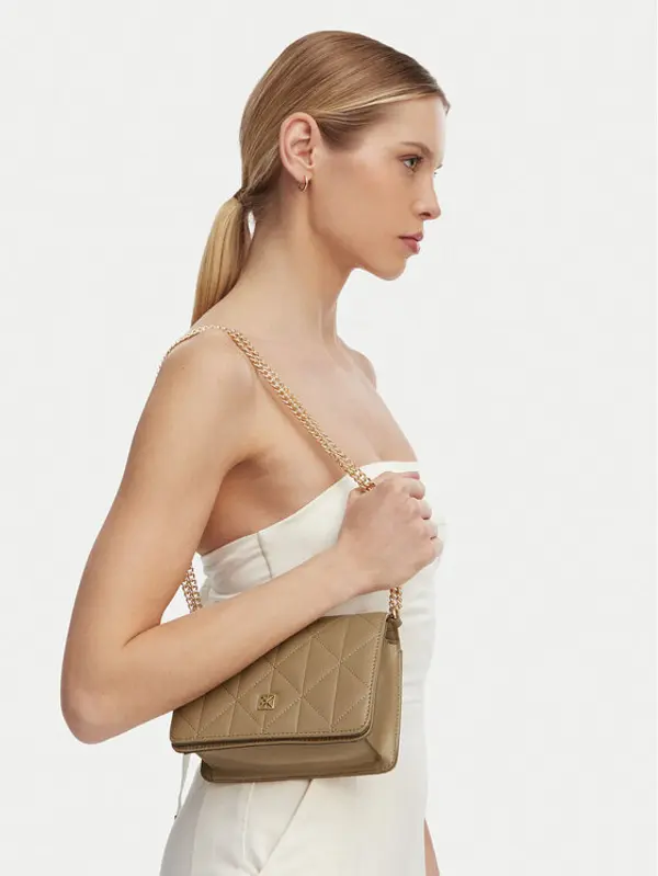 Calvin Klein Calvin Klein Torbica Quilted Mini Chain Bag LV04F3321G Bež