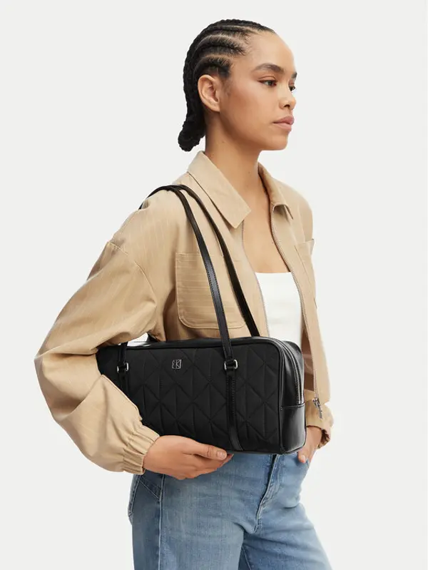 Calvin Klein Calvin Klein Torbica Quilted Nylon 2X Strap Camerabag LV04F3651G Crna