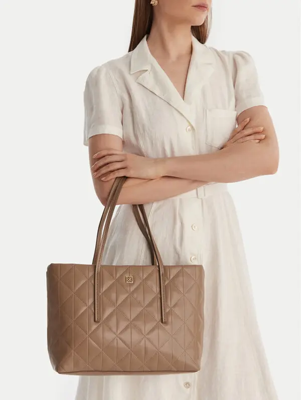 Calvin Klein Calvin Klein Torbica Quilted Small Tote LV04F3325G Bež