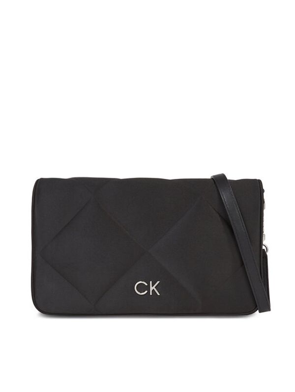 Calvin Klein Calvin Klein Torbica Re-Lock Quilt Shoulder Bag-Satin K60K611300 Crna