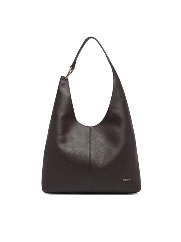 Calvin Klein Calvin Klein Torbica Slouchy Leather Md Shoulder Bag LV04F3543G Smeđa