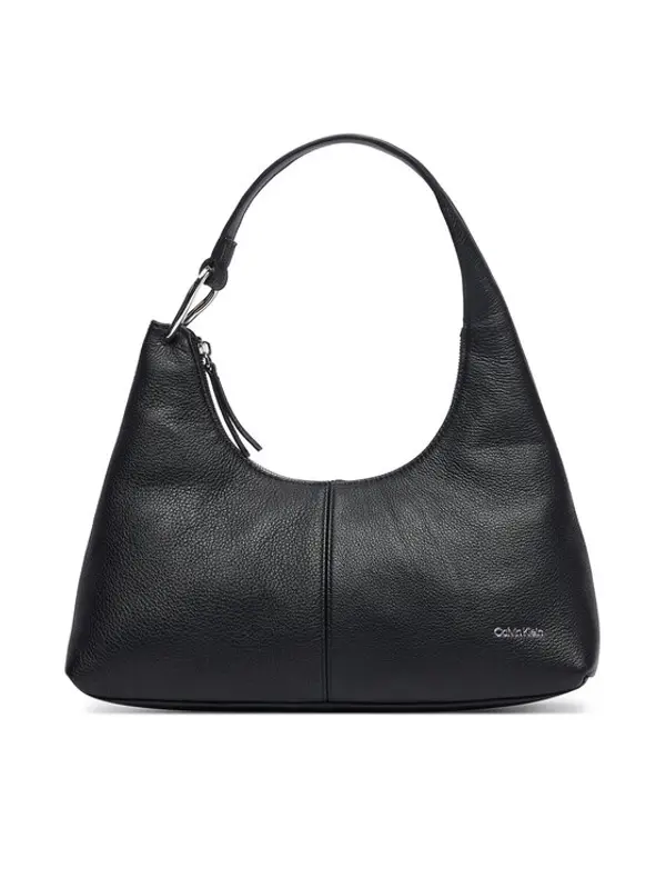 Calvin Klein Calvin Klein Torbica Slouchy Leather Shoulder Bag LV04F3657G Crna