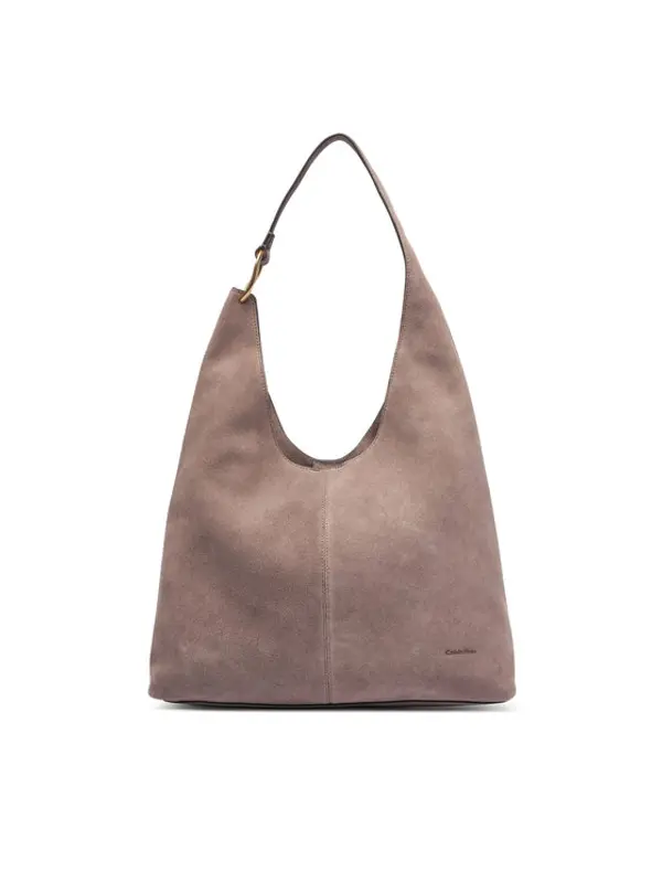 Calvin Klein Calvin Klein Torbica Slouchy Suedelarge Shoulder Bag LV04F3690G Smeđa