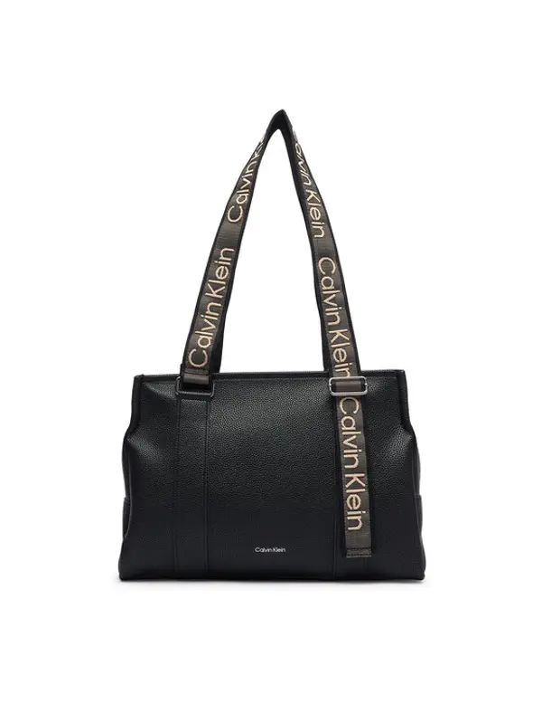 Calvin Klein Calvin Klein Torbica Webbing Adj Strap Tote LV04F3644G Crna