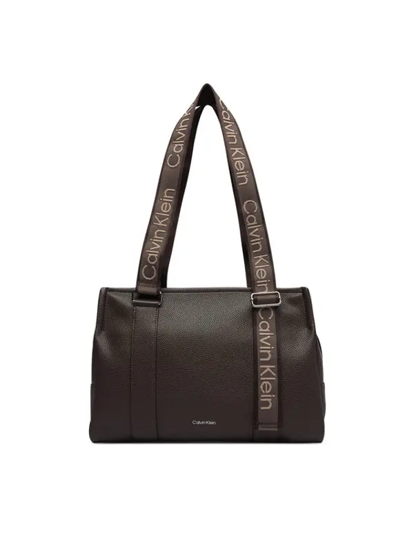 Calvin Klein Calvin Klein Torbica Webbing Adj Strap Tote LV04F3644G Smeđa