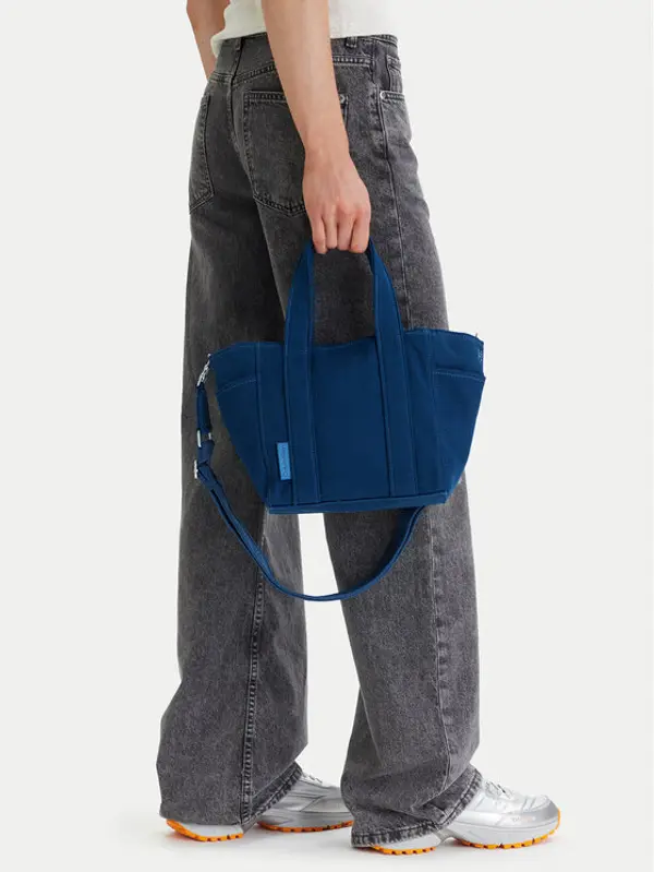 Calvin Klein Calvin Klein Torbica Webbing Strap Canvas Small Tote LV04F3384G Plava
