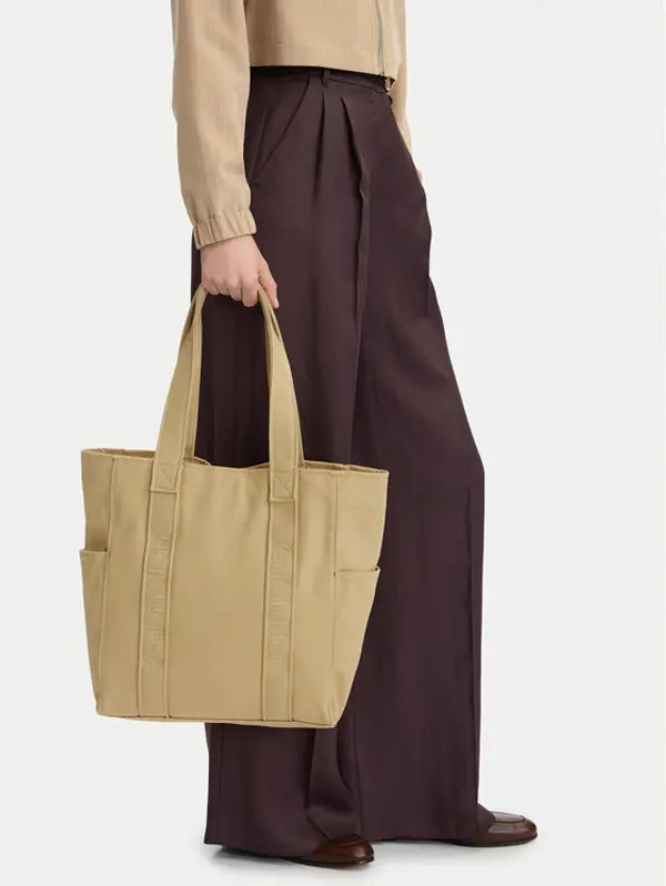 Calvin Klein Calvin Klein Torbica Webbing Strap Canvas Tote LV04F3463G Bež
