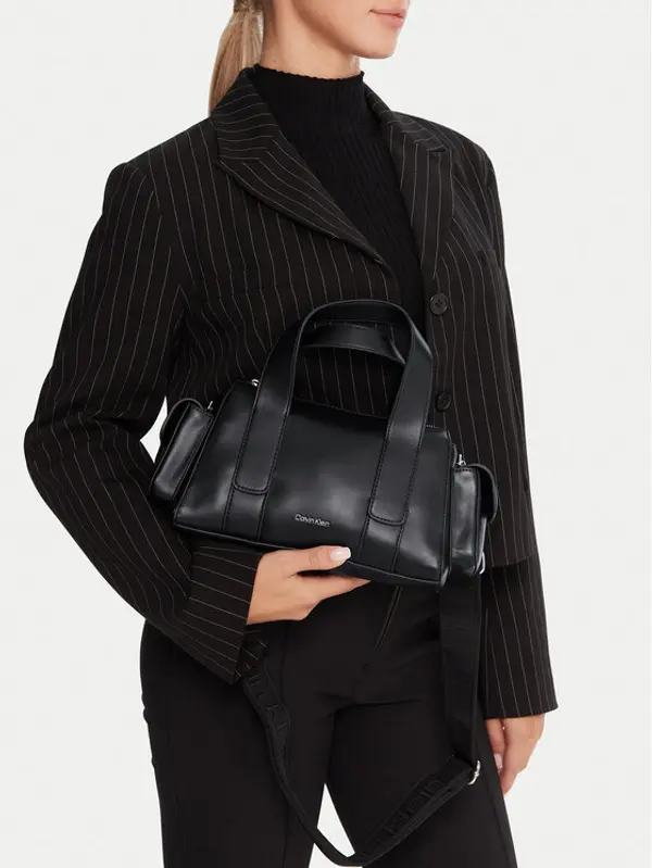 Calvin Klein Calvin Klein Torbica Webbing Strap Pocket Bag LV04F3291G Crna