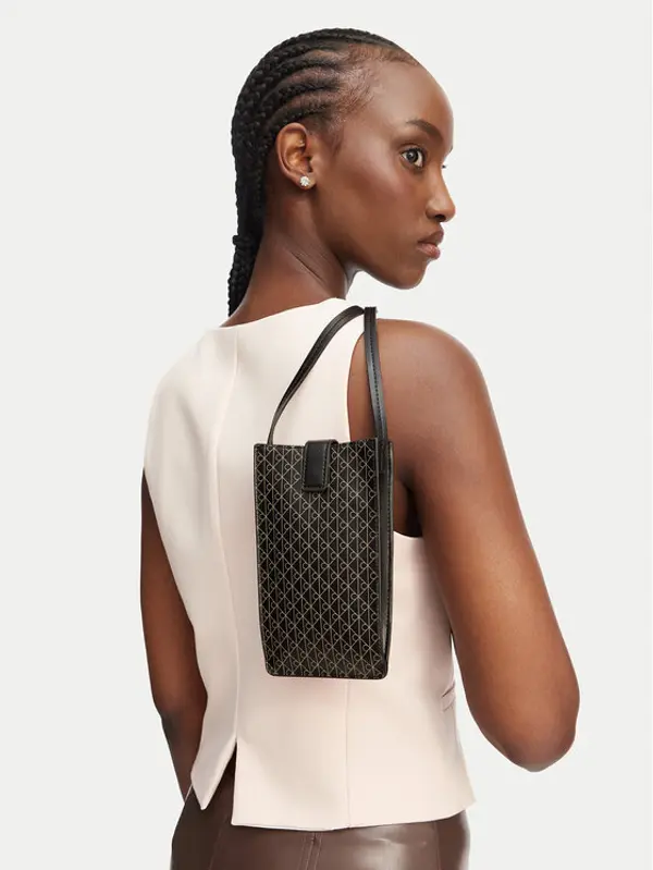 Calvin Klein Calvin Klein Torbica za telefon Emblem Aop Phone Crossbody LV04F1115G Crna