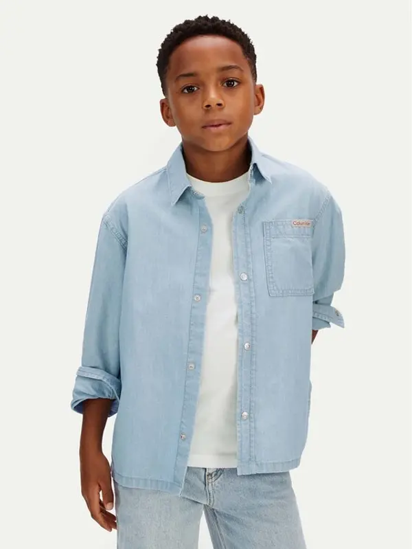 Calvin Klein Calvin Klein traper košulja LVCKSJB30B Plava Regular Fit