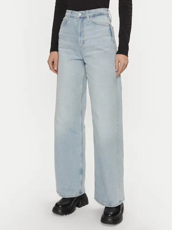 Calvin Klein Calvin Klein Traperice K20K208023 Plava Wide Leg