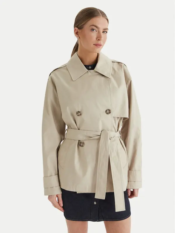 Calvin Klein Calvin Klein Trench LV044B540G Bež Regular Fit