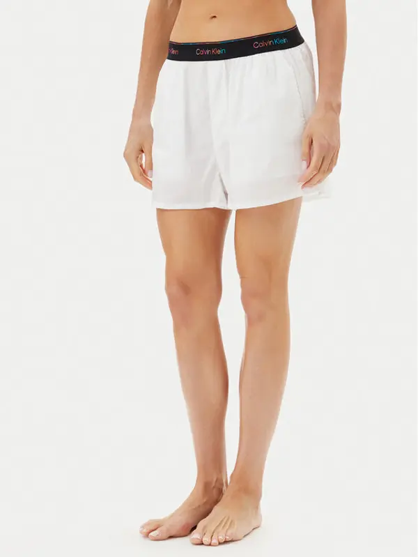 Calvin Klein Underwear Calvin Klein Underwear Kratke pidžama hlače LV00QS7471 Bijela Relaxed Fit