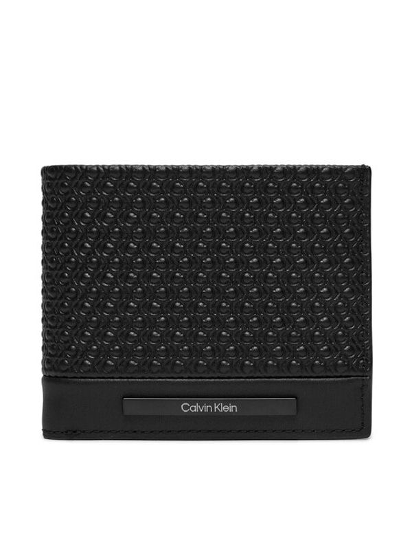 Calvin Klein Calvin Klein Veliki muški novčanik Modern Bar Bifold 6Cc W/Bill K50K511374 Crna