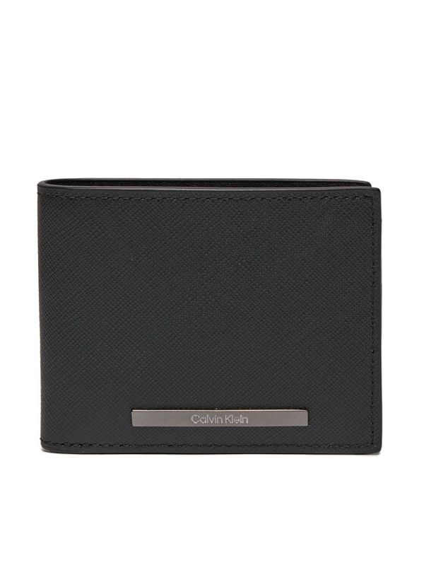 Calvin Klein Calvin Klein Veliki muški novčanik Modern Bar Bifold 6Cc W/Bill K50K511672 Crna