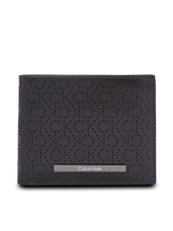 Calvin Klein Calvin Klein Veliki muški novčanik Modern Bar Bifold 6Cc W/Bill K50K511834 Crna