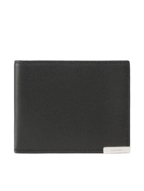 Calvin Klein Calvin Klein Veliki muški novčanik Modern Plaque Bifold 6cc W/Bill K50K509975 Crna