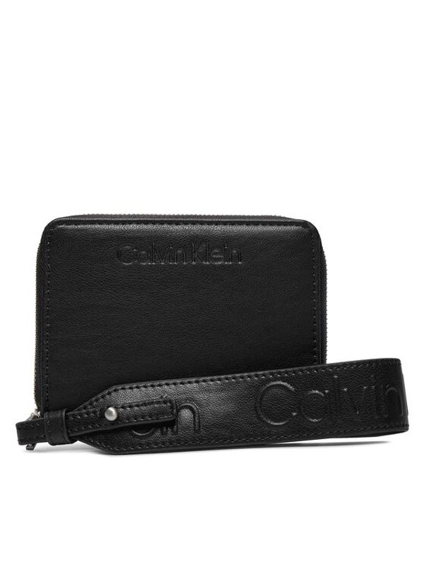 Calvin Klein Calvin Klein Veliki ženski novčanik Gracie Wallet W/Strap Md K60K611387 Crna