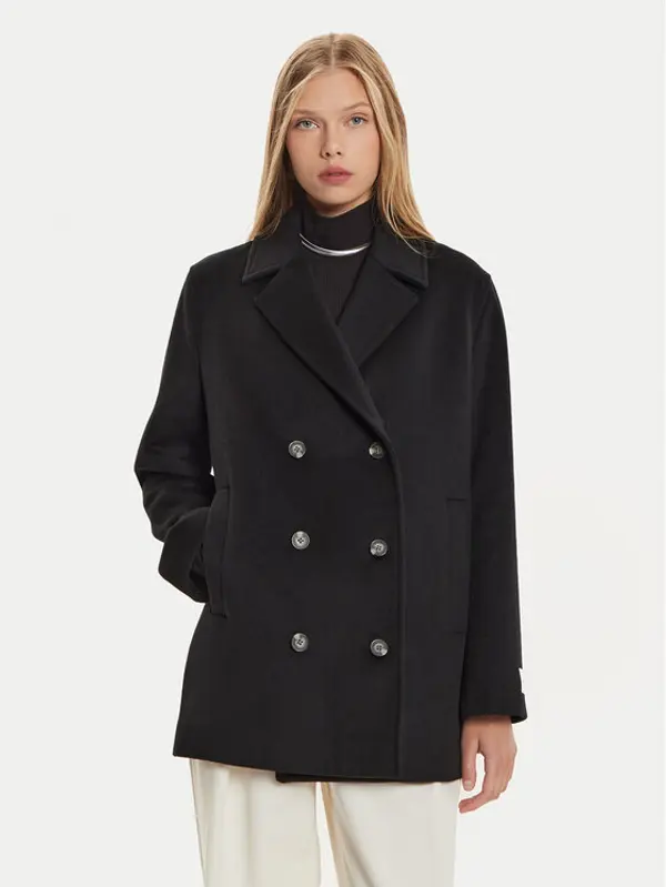 Calvin Klein Calvin Klein Vuneni kaput K20K207699 Crna Regular Fit