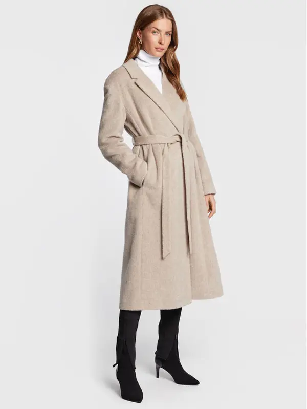 Calvin Klein Calvin Klein Vuneni kaput Wrap K20K204951 Siva Regular Fit