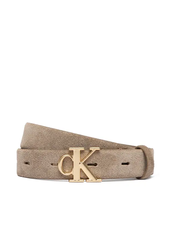 Calvin Klein Calvin Klein Ženski remen Ck Buckle 25 Mm Fixed Belt Suede LV04F7079G Bež