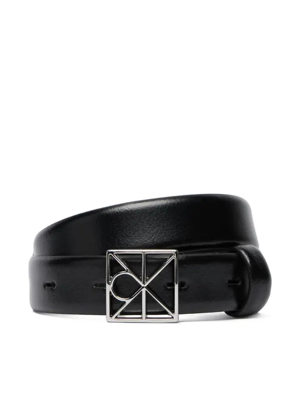 Calvin Klein Calvin Klein Ženski remen Emblem Buckle 25Mm Fixed Smooth LV04F7072G Crna