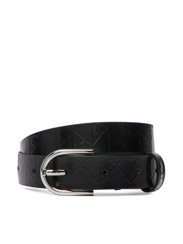 Calvin Klein Calvin Klein Ženski remen Round Buckle Debossed LV04F7143G Crna