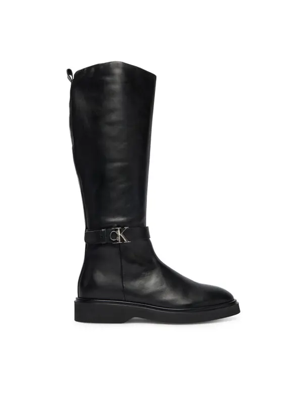Calvin Klein Calvin Klein Zimske čizme Knee Boot W/ Metal Logo HW0HW02665 Crna