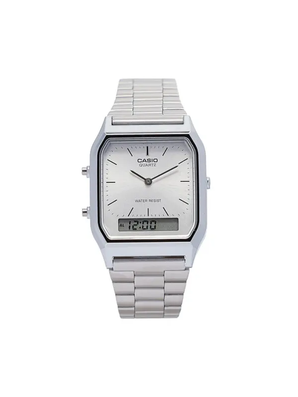 Casio Casio Sat Vintage Maxi AQ-230A-7AMQYES Srebrna