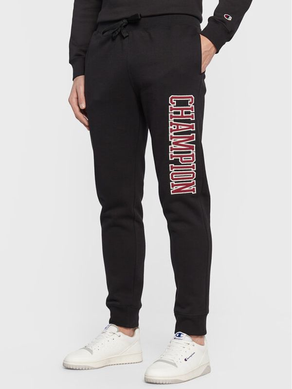 Champion Champion Donji dio trenerke Heavy Fleece Bookstore Logo 217880 Crna Regular Fit