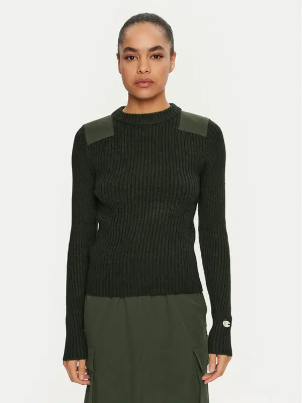 Champion Champion Džemper 117495 Zelena Slim Fit