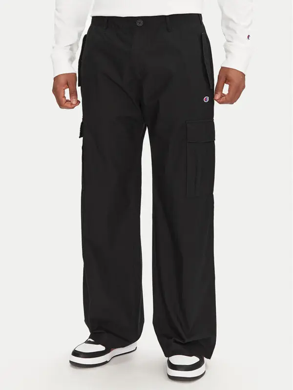 Champion Champion Kargo hlače 220763 Crna Relaxed Fit
