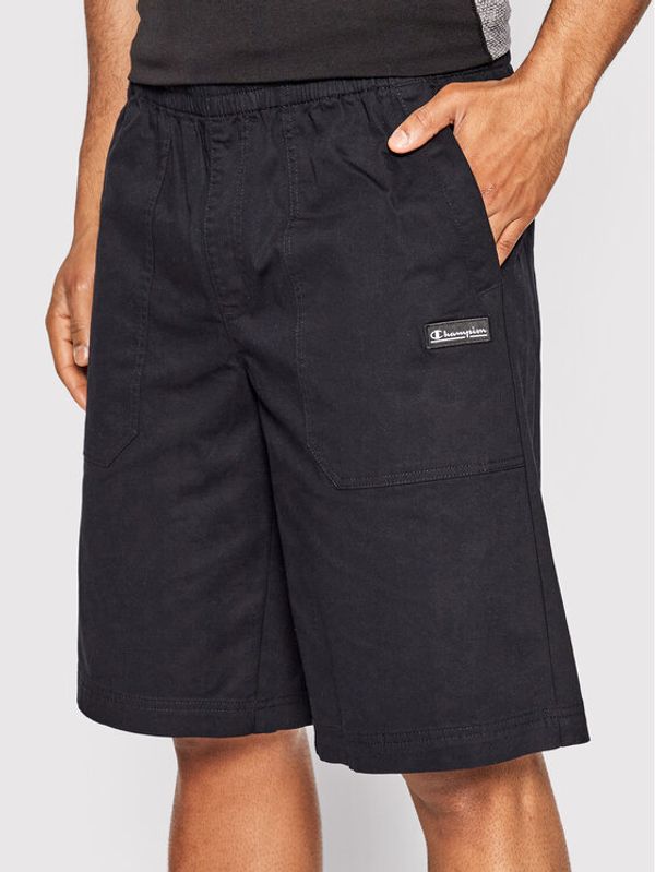 Champion Champion Kratke hlače Marble Wash Long Cut 217180 Crna Custom Fit