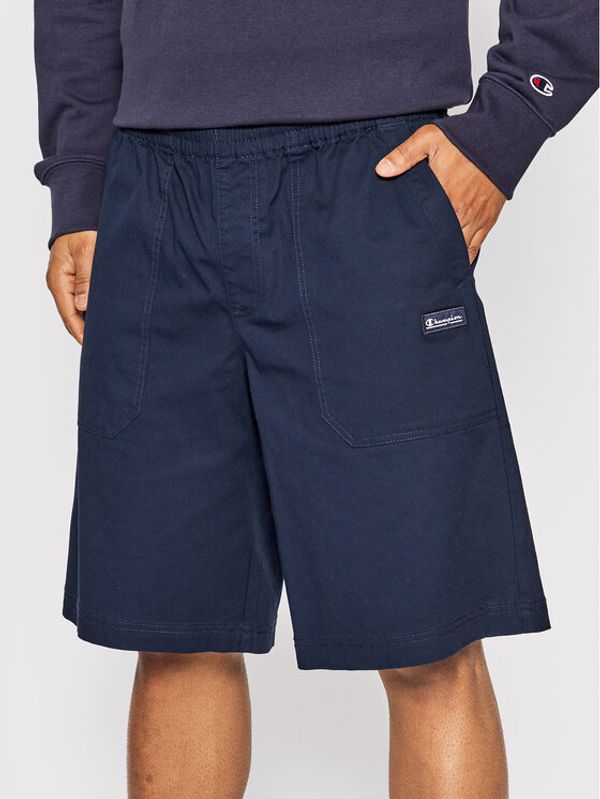 Champion Champion Kratke hlače Marble Wash Long Cut 217180 Tamnoplava Custom Fit