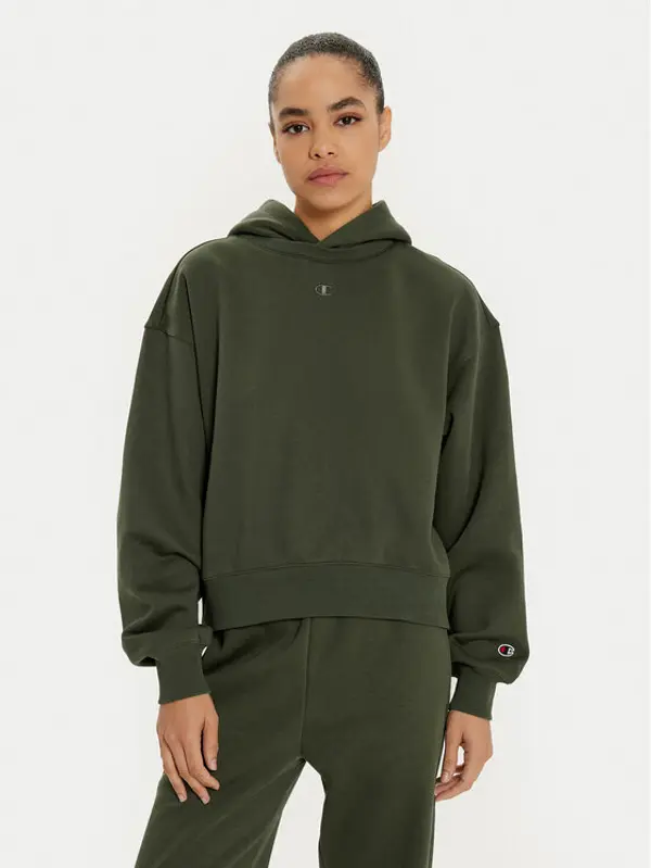 Champion Champion Majica dugih rukava 117539 Zelena Regular Fit