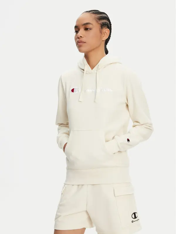 Champion Champion Majica dugih rukava 118097 Krem Slim Fit