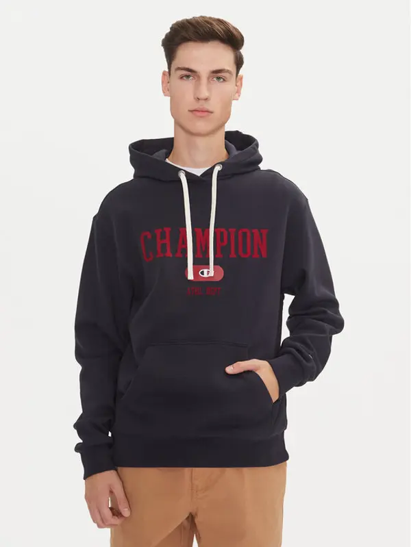 Champion Champion Majica dugih rukava 220430 Tamnoplava Regular Fit