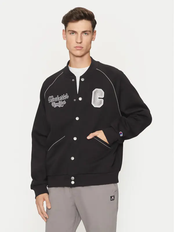 Champion Champion Majica dugih rukava 220443 Crna Loose Fit