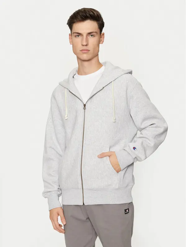 Champion Champion Majica dugih rukava 220706 Siva Relaxed Fit