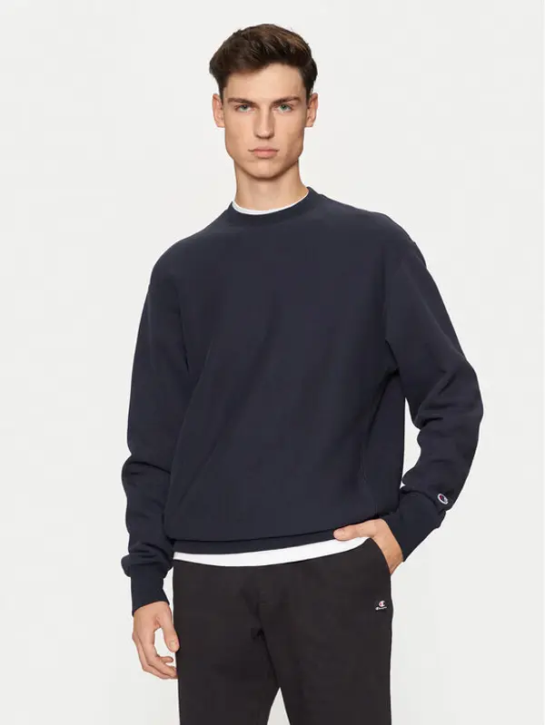 Champion Champion Majica dugih rukava 220707 Tamnoplava Relaxed Fit
