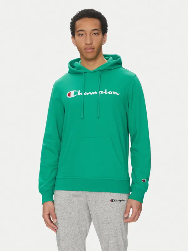 Champion Champion Majica dugih rukava 220726 Zelena Regular Fit