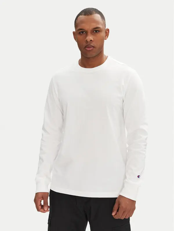 Champion Champion Majica dugih rukava 221164 Bijela Loose Fit